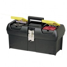 Cassetta porta utensili con cerniera in metallo, 2 organizer e vaschetta.